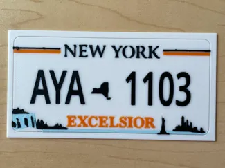 New York State License Plate