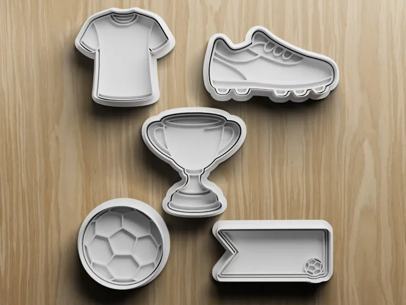 Football Cookie Cutter Set - Soccer Cookie Cutters