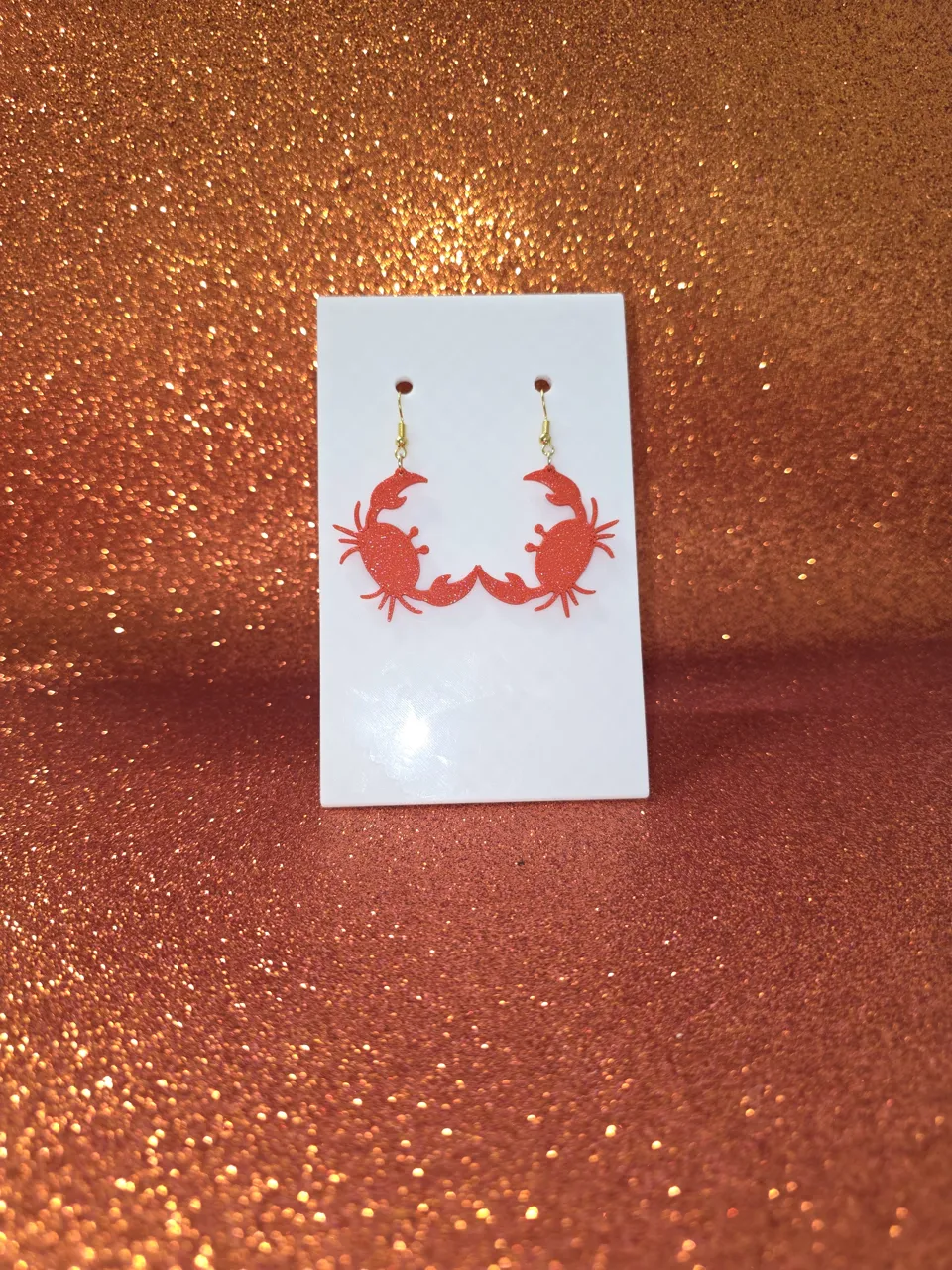 Crab earrings view 2
