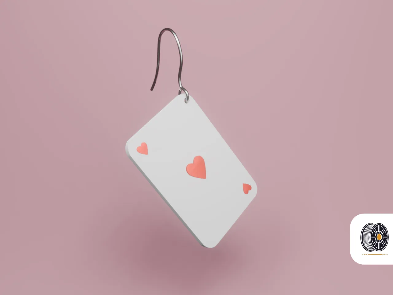Deck of Love | A valentine's day card earring gift view 2