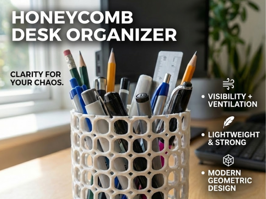 Hex-Cell Desktop Organizer (Support Free)