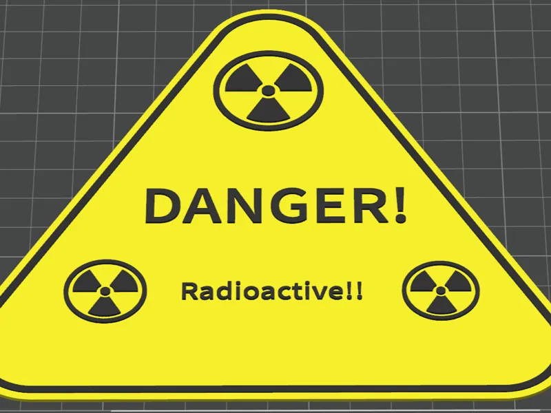 Radioactive Danger Sign (Customizable/ Warnsignal
