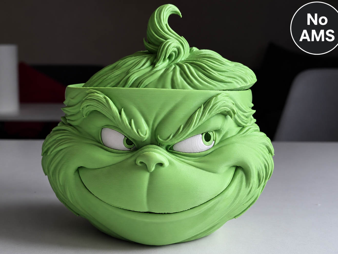 Grinch Candy bowl with lid (No AMS) - 1