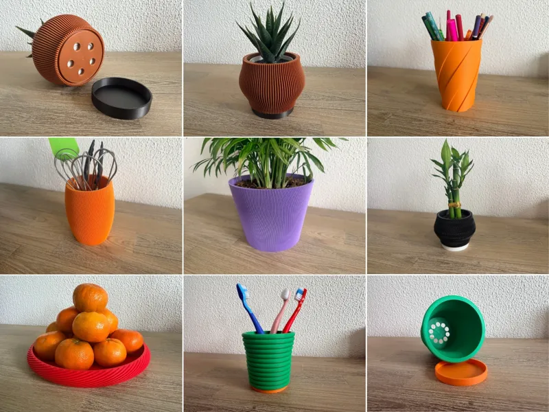 Pot, Tray & Cup Maker - 7 Ready-to-Print Designs