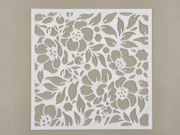 Pochoir fleur à pétales pour loisirs créatifs