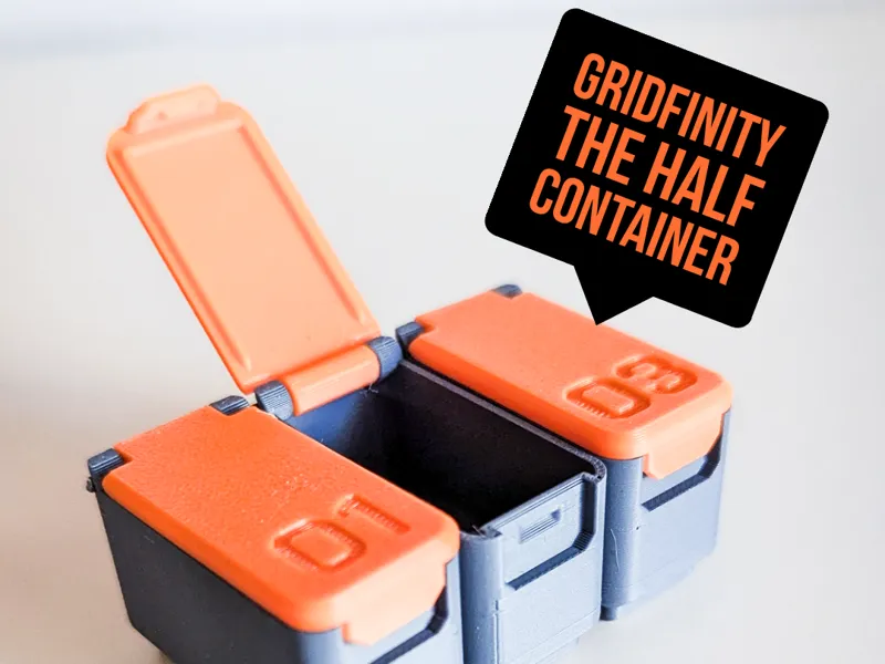 Half Box Gridfinity-Compatible Mini Container