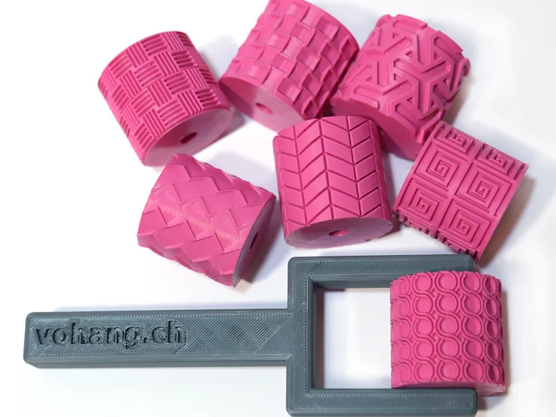 7 Unique Texture Rollers – Easy to Print