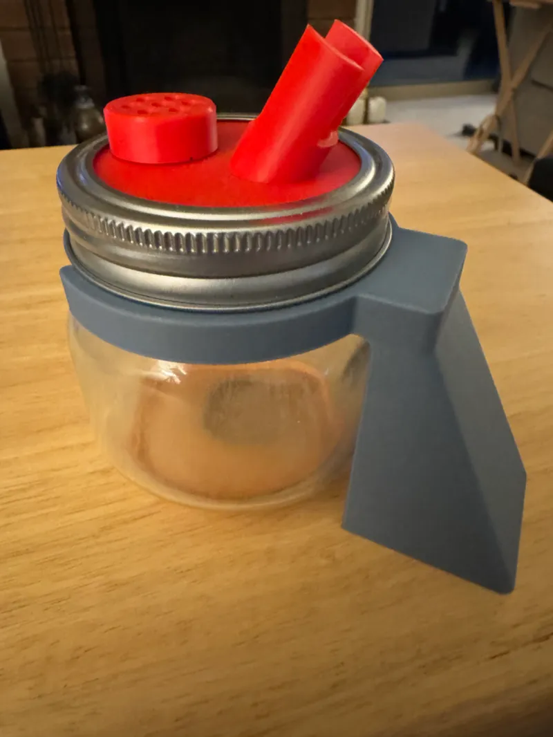 8oz mason jar airbrush cleaning adapter stand