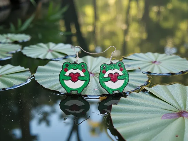 Frog love earrings