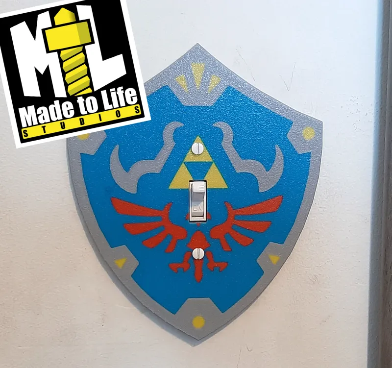 MULTI COLOR HYLIAN SHIELD SWITCH PLATE