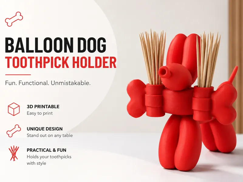 Balloon Dog Toothpick Holder