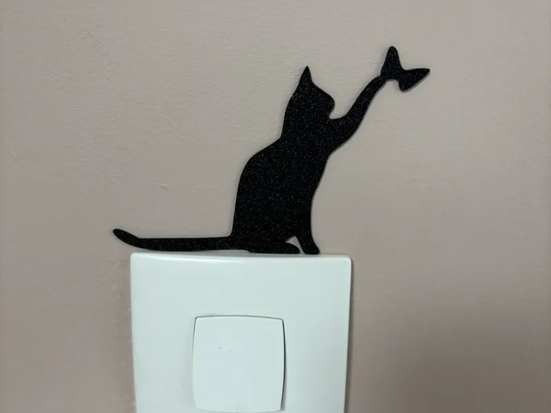 Décoration pour prise ou interrupteur chat 