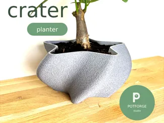Crater Planter - Fuzzy Skin Texture