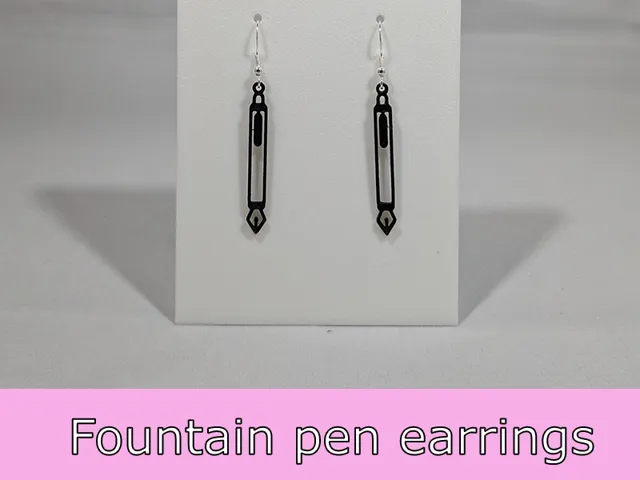 Fountain pen earrings