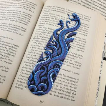 Accesorio de lectura: Blue Serpent Bookmark Snake Book Marker Book Decor — vista de referencia 4