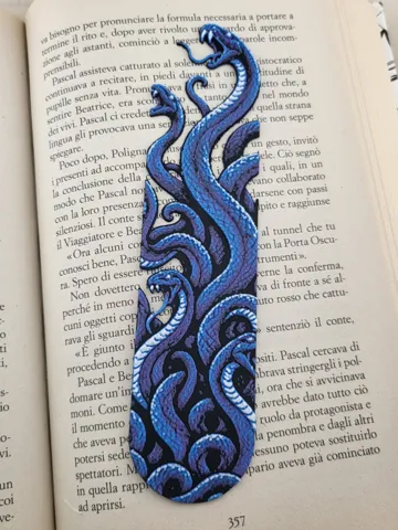 Accesorio de lectura: Blue Serpent Bookmark Snake Book Marker Book Decor — vista de referencia 2