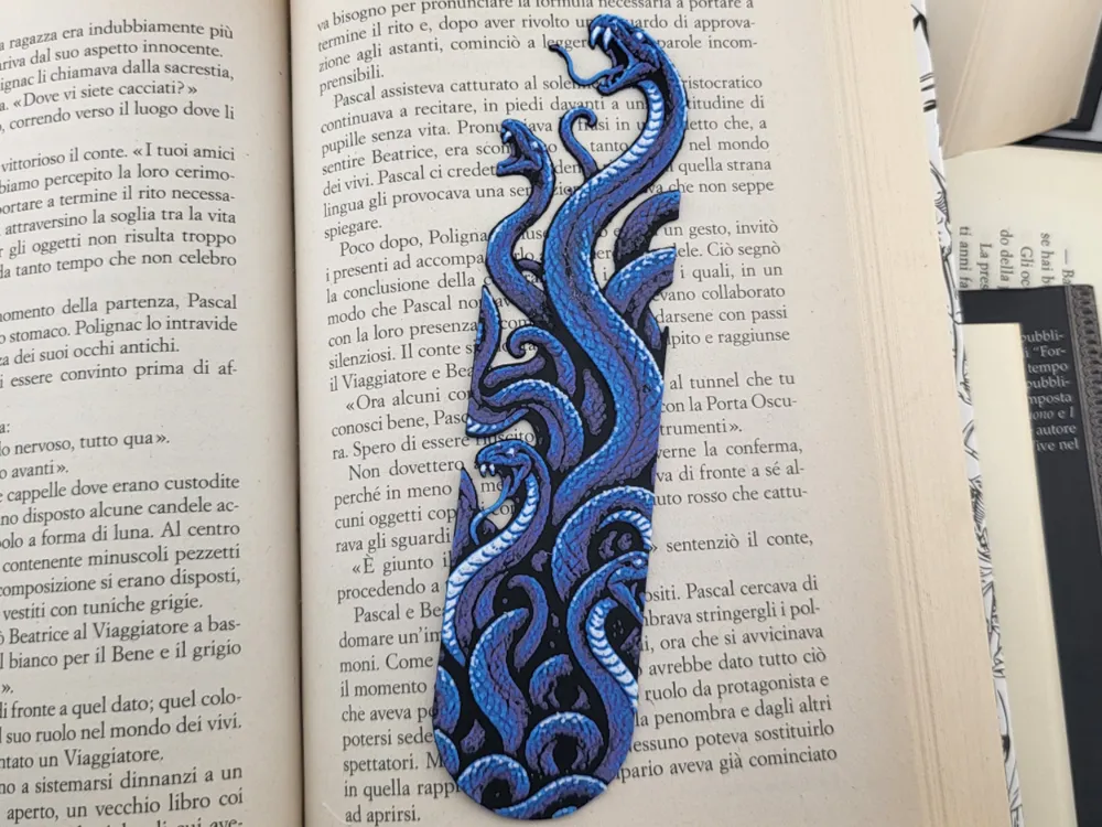 Accesorio de lectura: Blue Serpent Bookmark Snake Book Marker Book Decor. Referencia del modelo original.