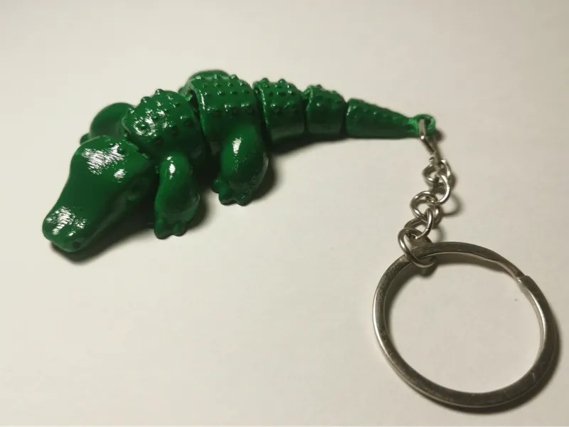 llavero articulado cocodrilo 