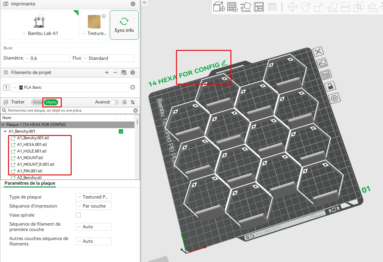 Miniatura 2 do modelo 3D Hexagonal Modular Benchy Shelf