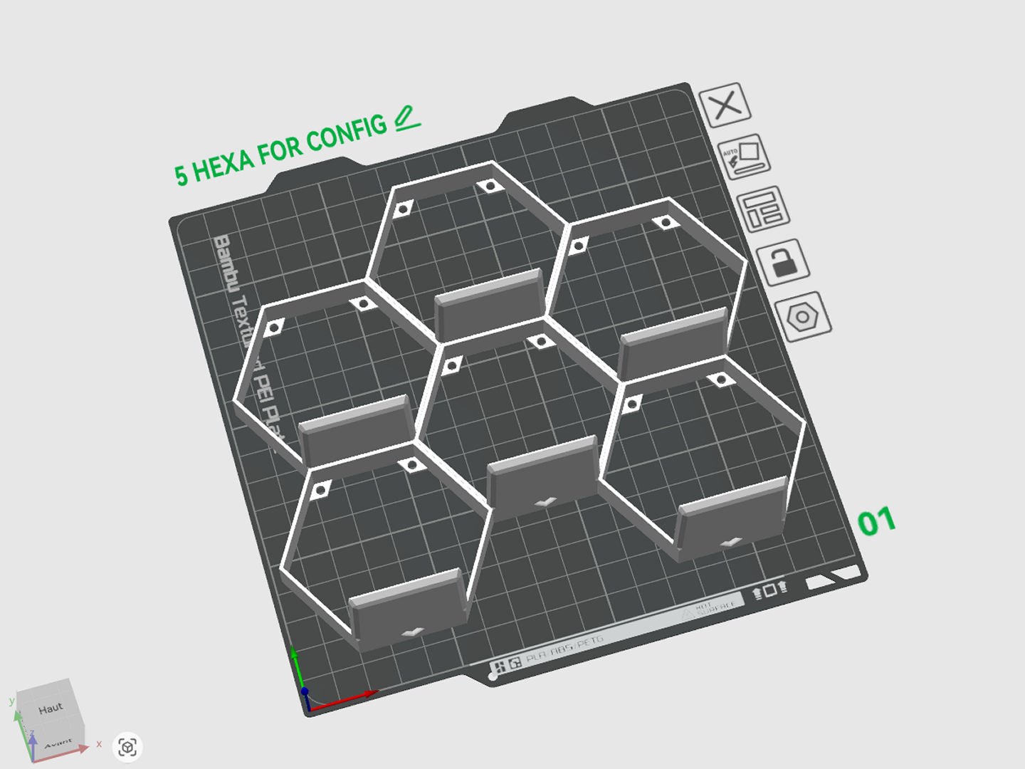 Miniatura 4 do modelo 3D Hexagonal Modular Benchy Shelf
