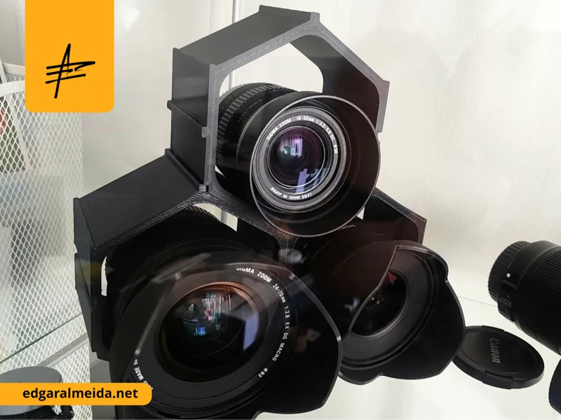 Camera Lenses Organizer Stand