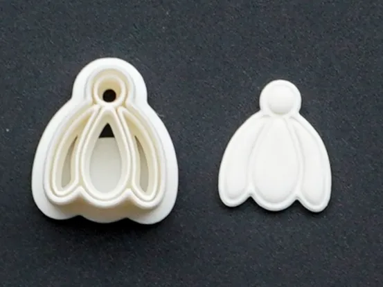 Snowdrop Polymer Clay Cutter Earrings Necklace