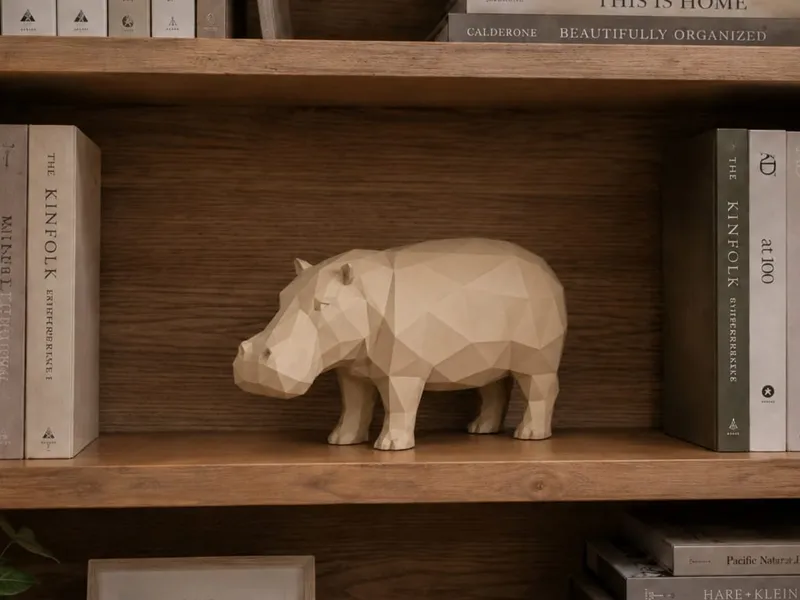 Polygon Hippopotamus | Safari Low Poly Decor