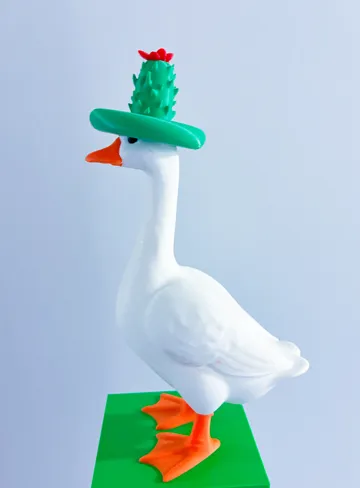 Modelo para impresión 3D: Cactus Hat Desk Goose Gear — vista de referencia 3