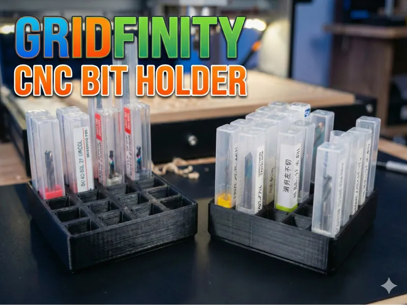 Gridfinity CNC Bit Storage 2x2 | Square&Rectangle