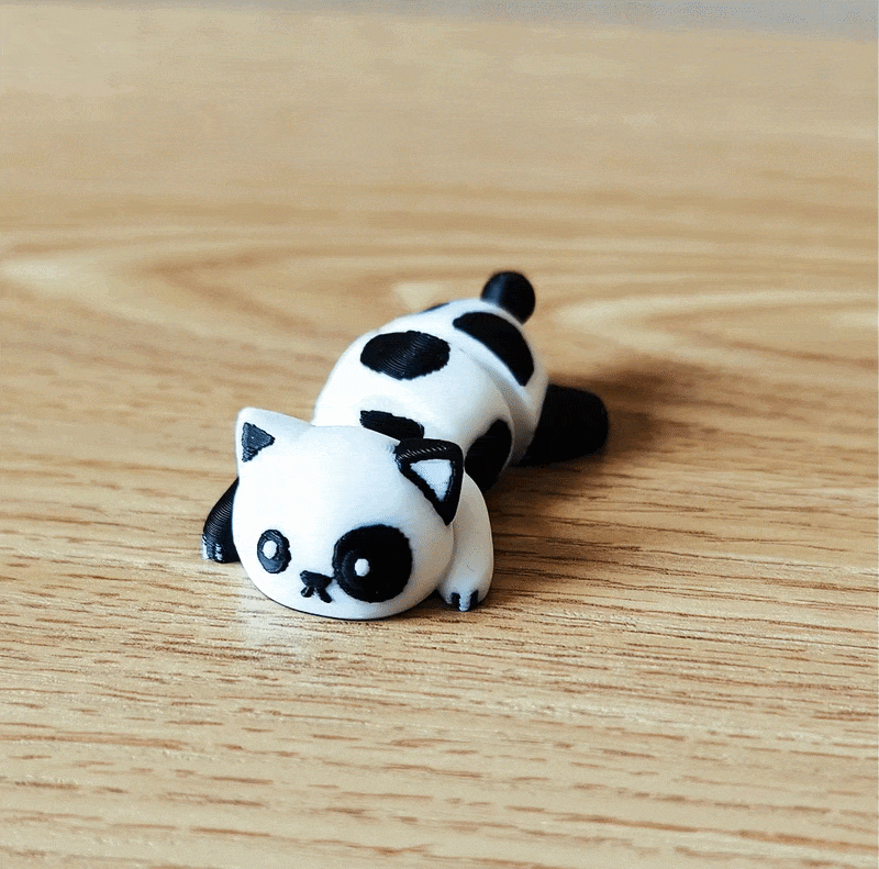 Tiny Flexi Cat - 2 Color Print
