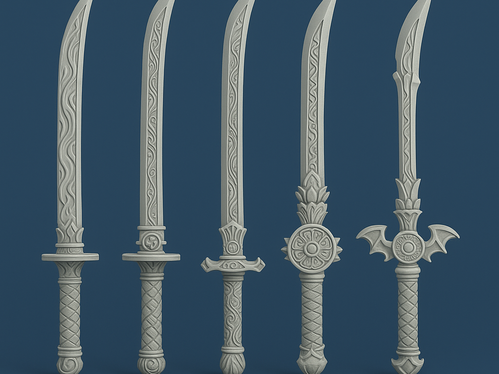 Curved Fantasy Daggers Set