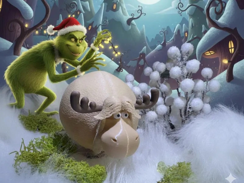 GRINCH REINDEER FRED  NO AMS