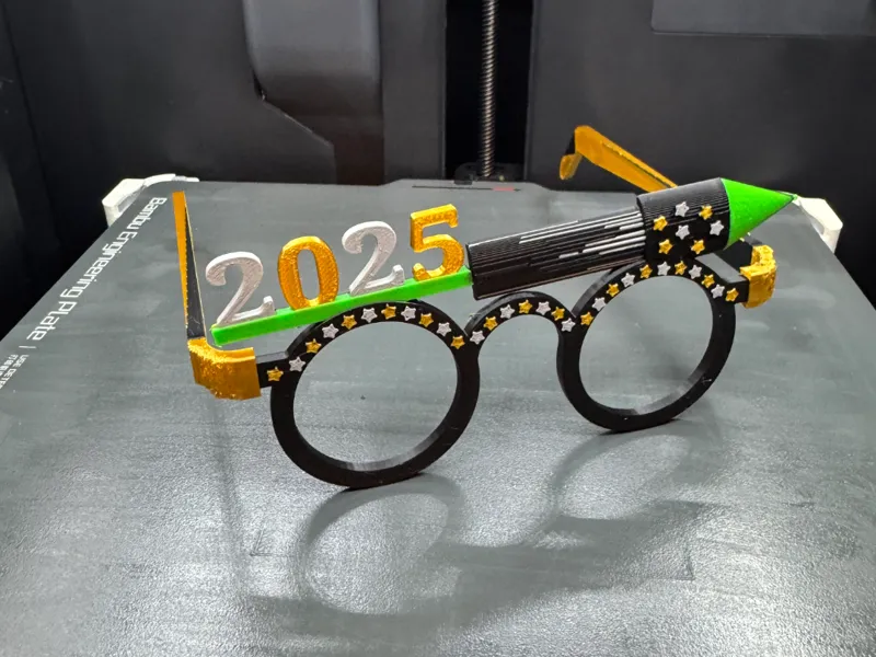 New year 2025 glasses