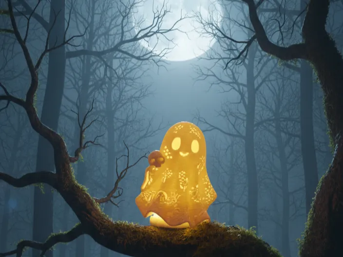 Halloween Ghost v2 with flying effect