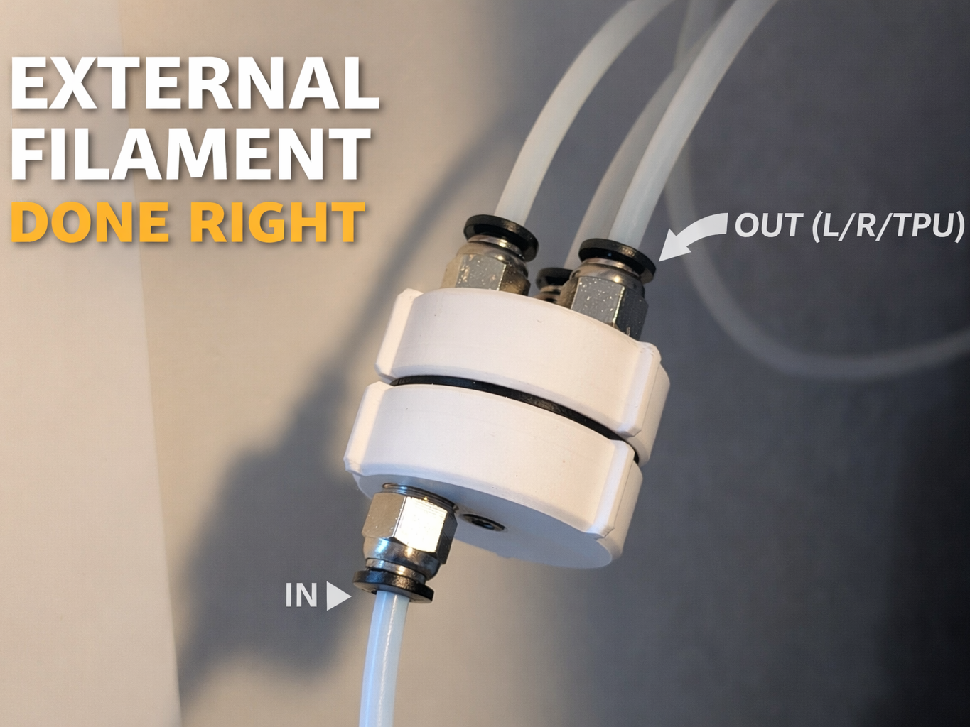 Simple & Compact 1-to-3 PTFE Port Switch for H2C/D