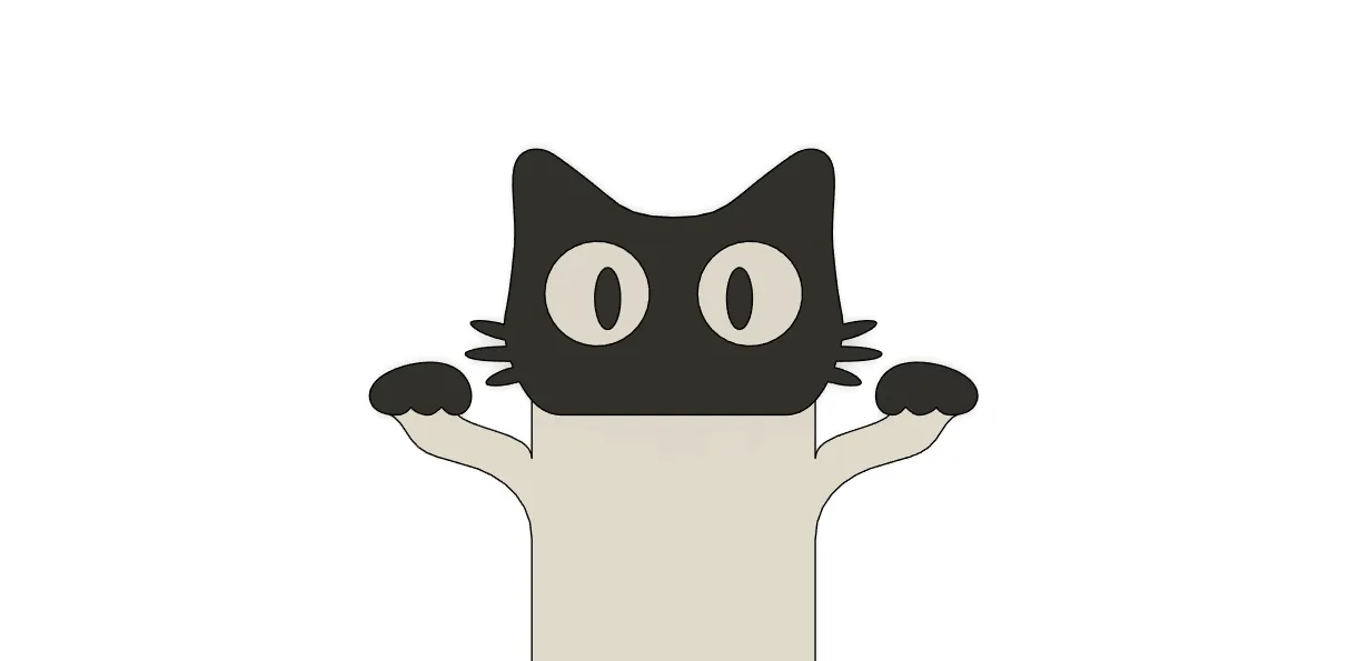 Cat Bookmark view 3