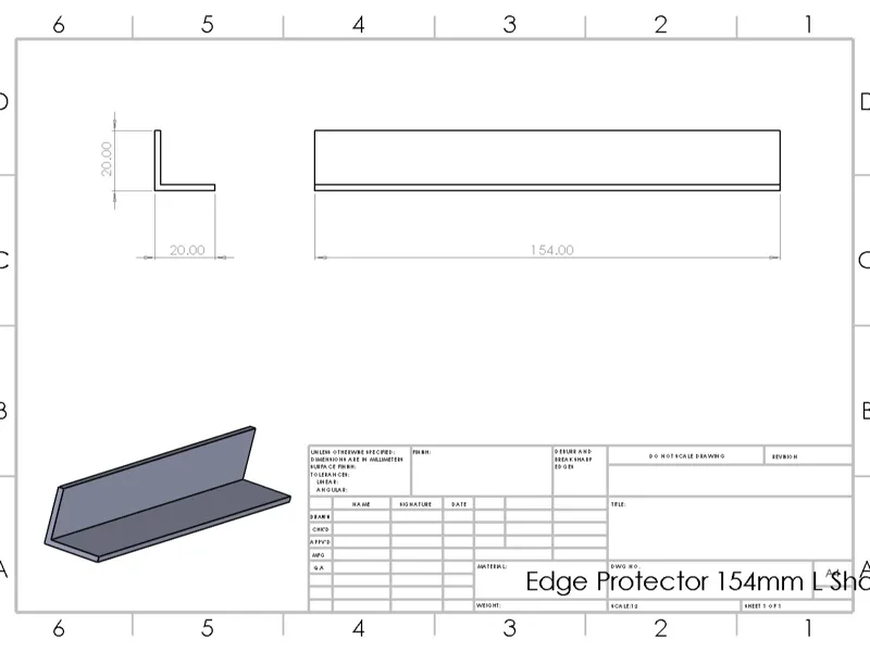 Kitchen Shelf Edge Protector