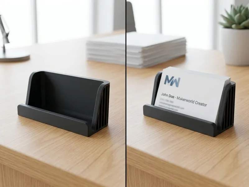 Modern Ribbed Business card holder