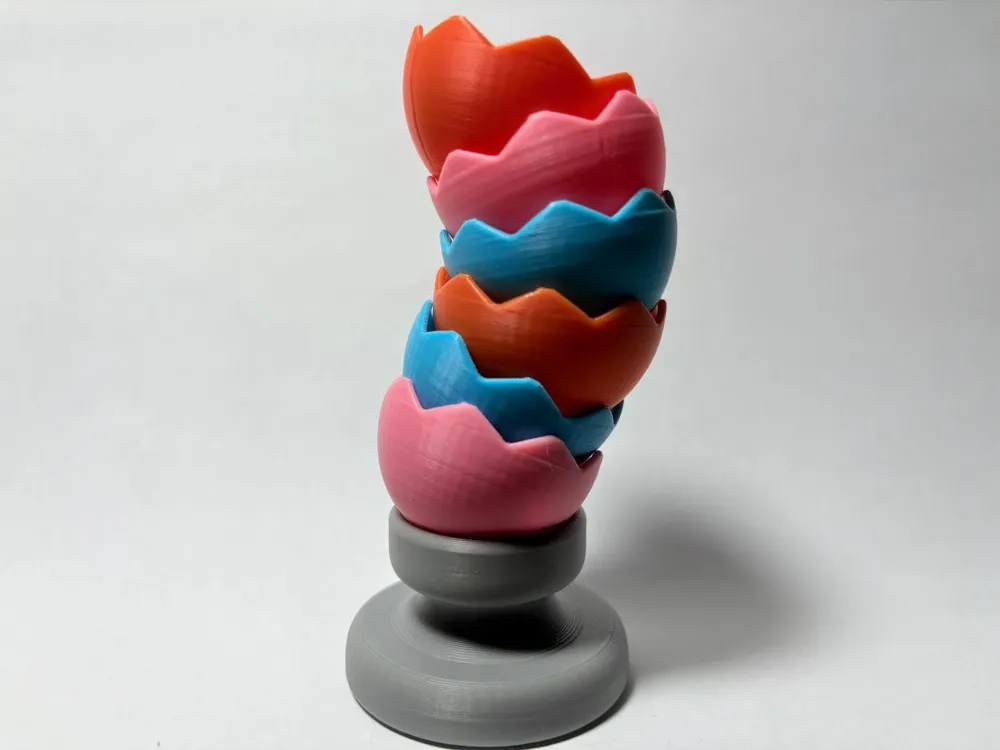 Egg Shell Stack Toy by Penguin3D - MakerWorld