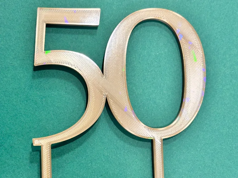 50 cake topper