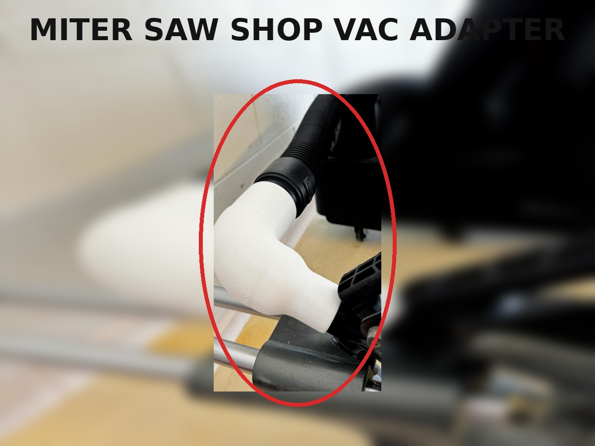 Craftsman Miter Saw -Shop Vac Dust Port Adapter 