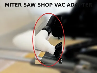 Craftsman Miter Saw -Shop Vac Dust Port Adapter 