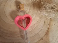 Cadre cœur pour tube à essai cadeau d'argent — photo 2
