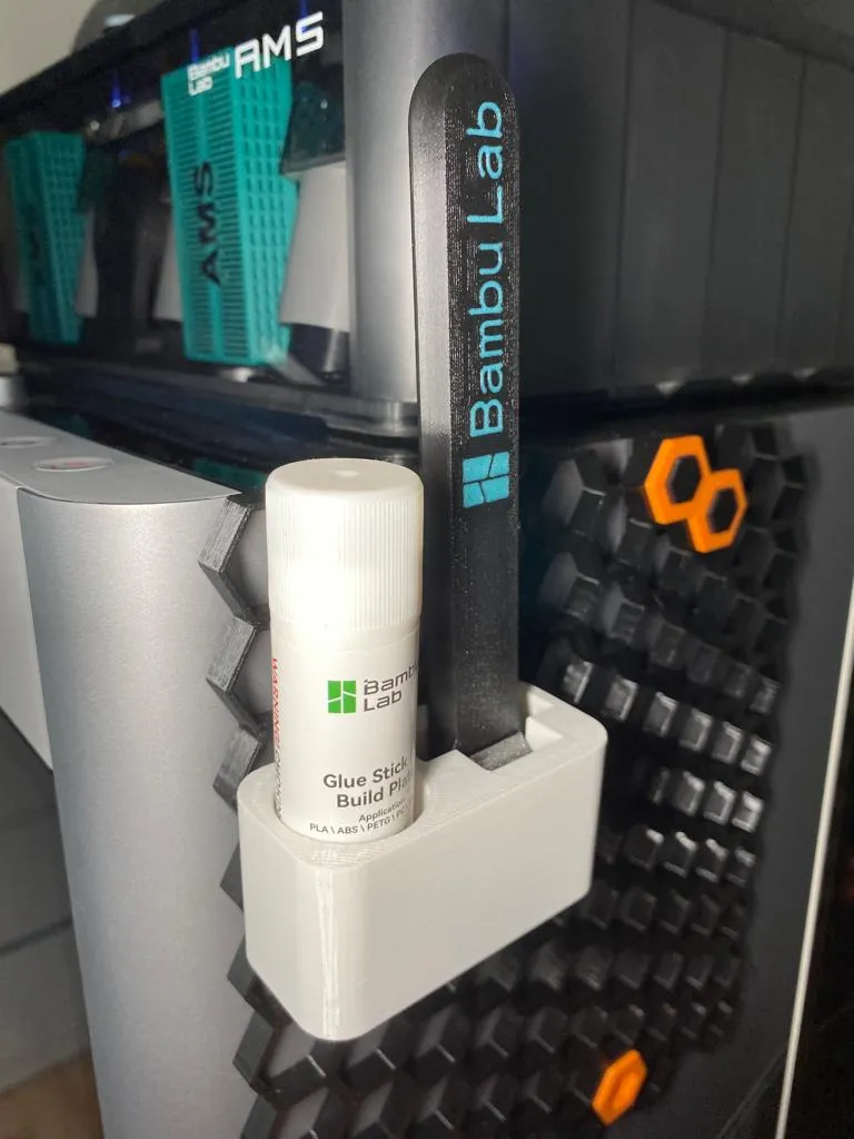 BambuLab Glue & Scraper Holder for Honeycomb Storage Wall