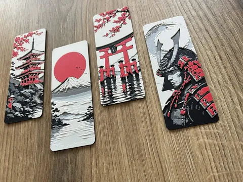 Accesorio para impresora 3D: FREE TO SELL! – Japan Red Bookmark Set - NO AMS — vista de referencia 3