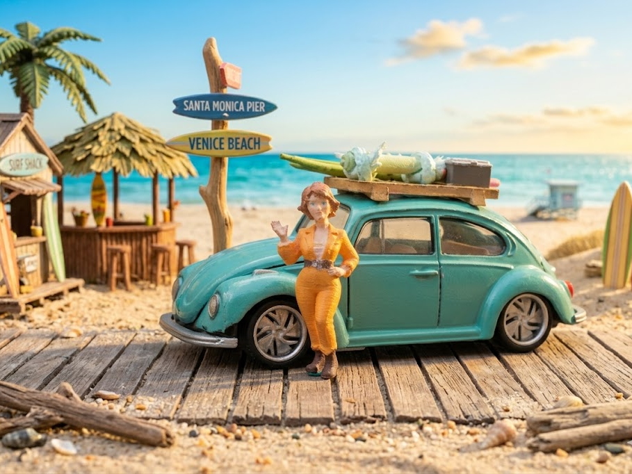 Figurine femme signe de la main 1/64 