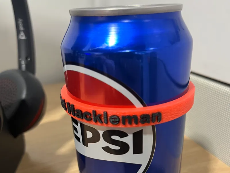 Editable Soda Can Ring Name Label 