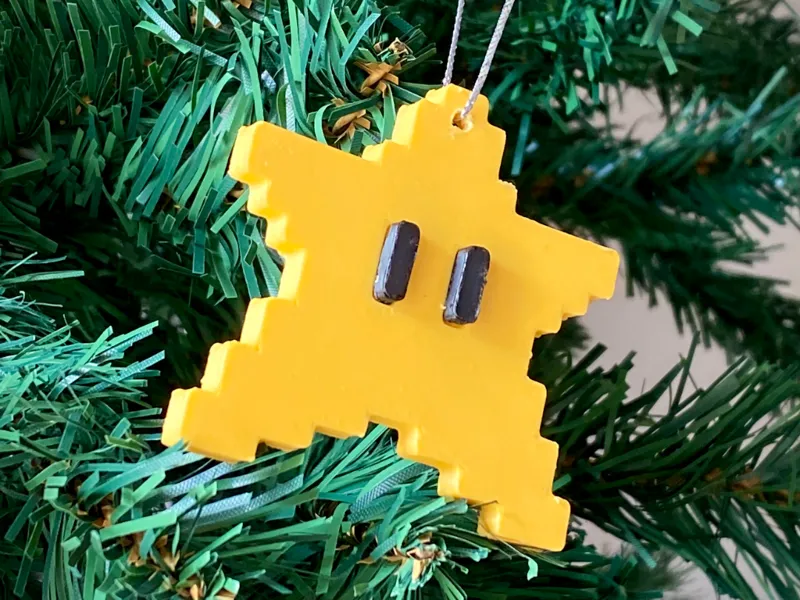 1/9 Retro 8Bit Xmas Tree Star Pixel Holiday Charm