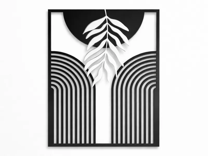 Boho Wandbild – modernes 3D-Design Skandi Wall