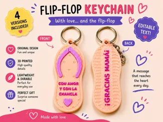 Flip-Flop Keychain “Chancla Mama"